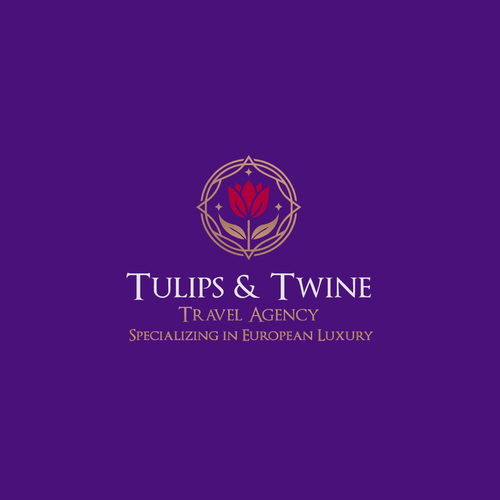Tulip logo with the title 'Tulips & Twine Logo Design'