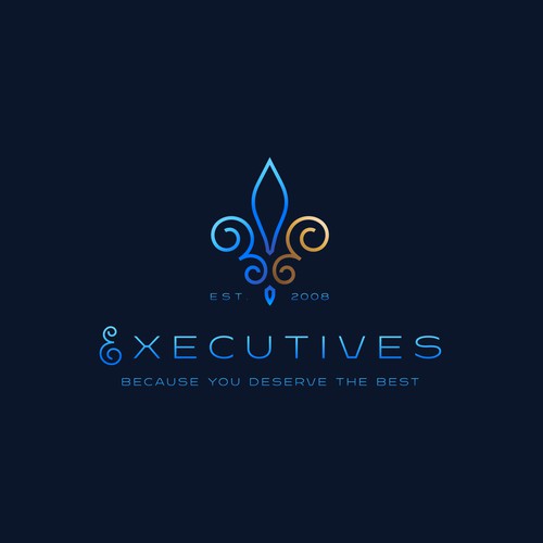 Fleur de lis logo with the title 'Luxury and unique "Fleur De Lis" logo concept.'