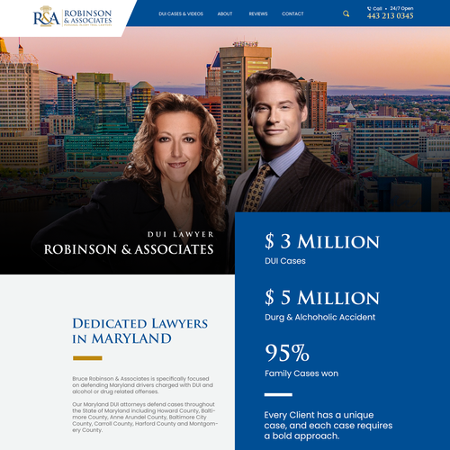 Lawyer website with the title 'DUI Lawyer Landing Page'