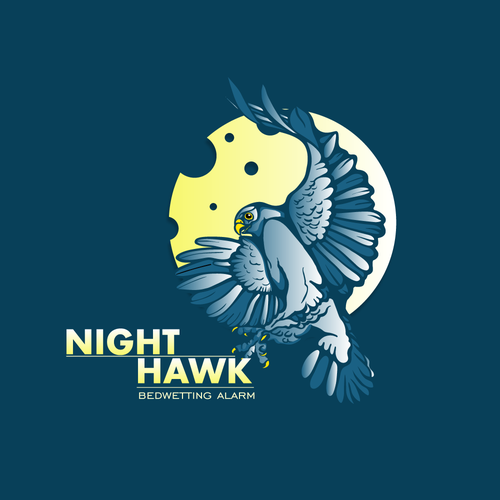 Hawk logo with the title 'Night Hawk logo for kids/adolescents to help with a medical issue'