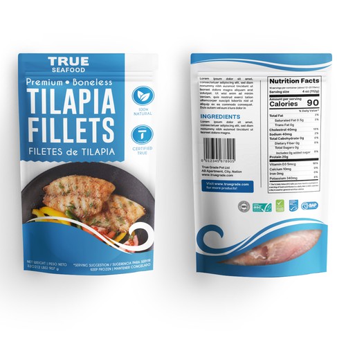 Stand-up pouch packaging with the title 'Bold stand up pouch design'