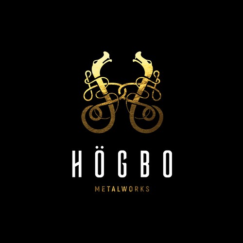 Viking ship logo with the title 'BOLD LOGO CONCEPT FOR HOGBO'