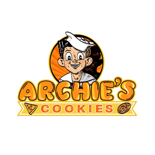 Comic logo with the title 'Archie's Cookies'