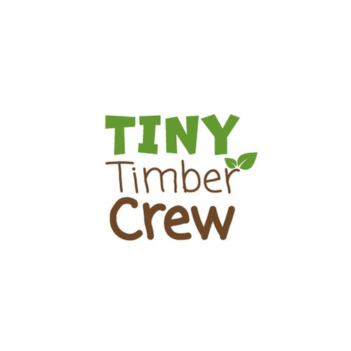 Education logo with the title 'Tiny Timber Crew Logo Design'