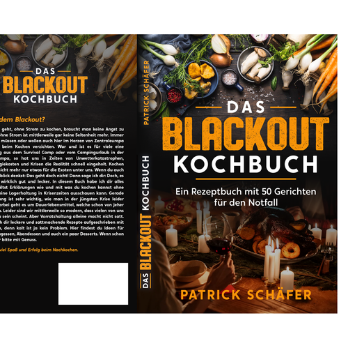 German book cover with the title 'Interesting cover for a cookbook'