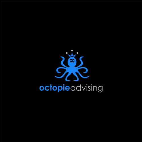 Black background design with the title 'octopie advising'