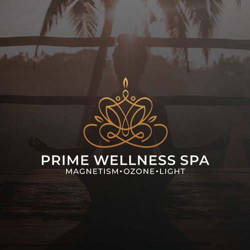 Wellness brand with the title 'Prime Wellness Spa Logo Design'