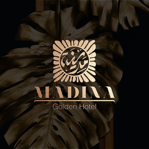 Calligraphy brand with the title 'Luxury and a classic logo to our hotel'