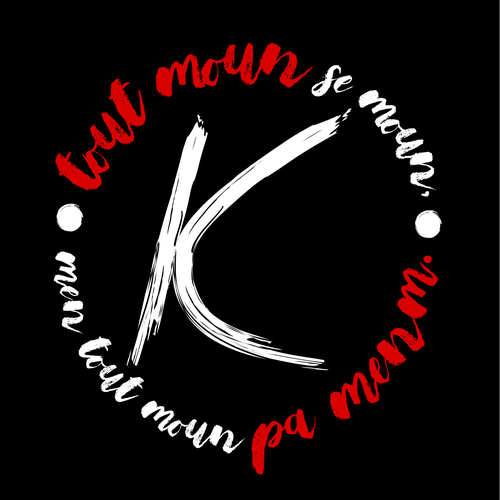 Typography artwork with the title 'Kreyol T-shirt design'