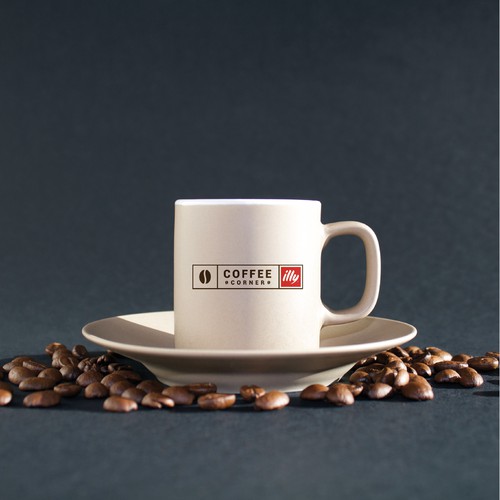 Aroma logo with the title 'Create "Coffee Corner" brand/sign'