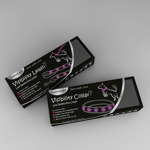 Fun packaging with the title 'Modern package design for LumoLeaf'