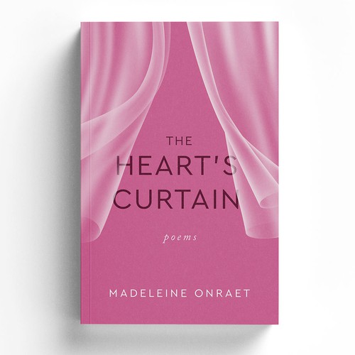 Poetry design with the title 'The Heart's Curtain '