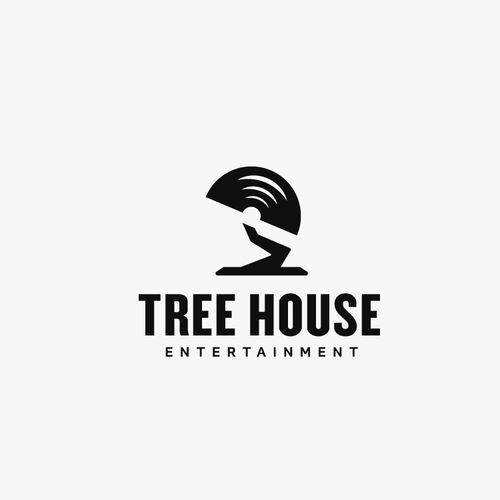 Vinyl record logo with the title 'Tree House Entertainment'