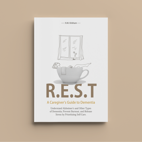 Luxury book cover with the title 'Rest'