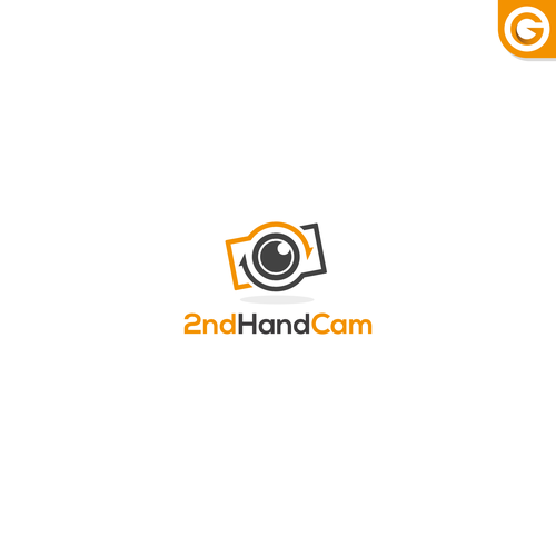 Black camera logo with the title '2ndHandCam'