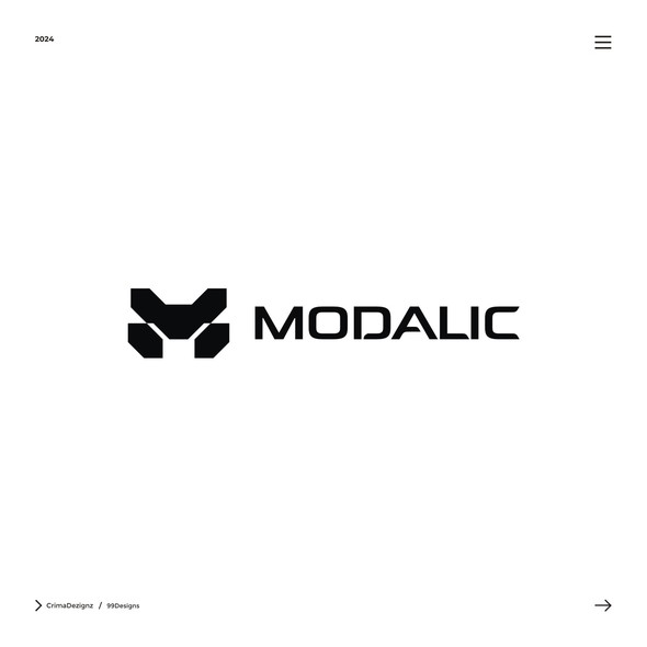 Tactical logo with the title 'Modalic Logo Design'