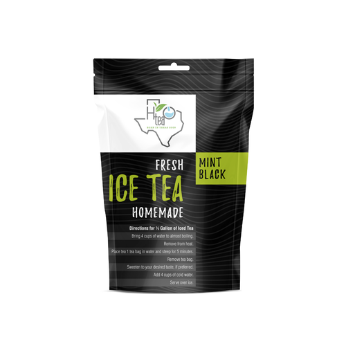 Creative packaging with the title 'Ice Tea'