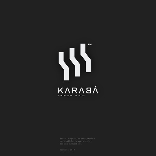 Sustainable logo with the title 'KARABÁ FASHION \ Brand Logo'