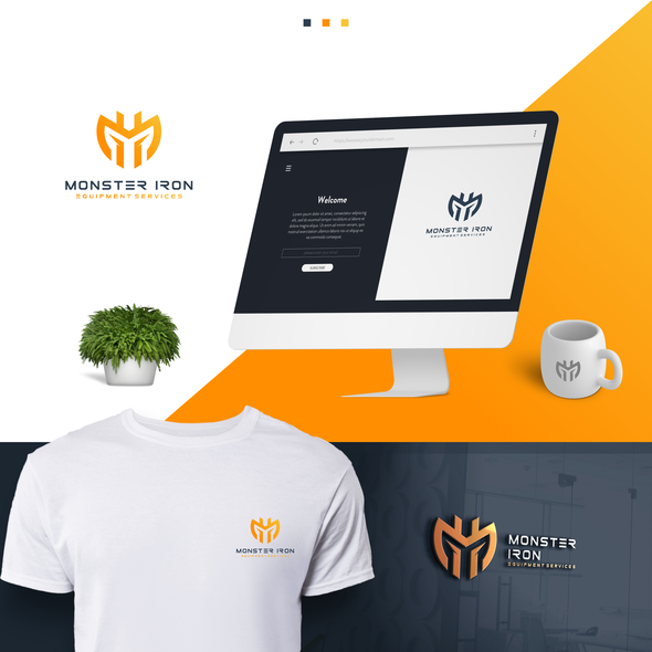 Monster brand with the title 'Bold Logo for MONSTER IRON'