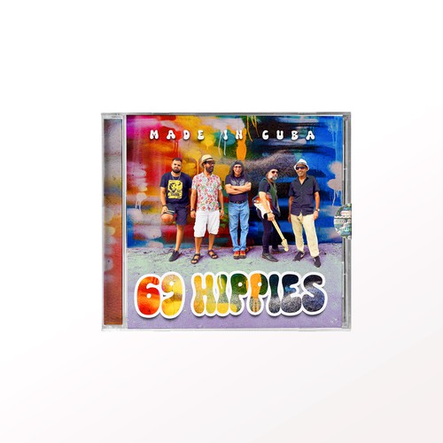 Photography artwork with the title 'Colorful album art for the band 69 Hippies'