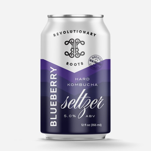 Blueberry design with the title 'Seltzer can contest design entry'