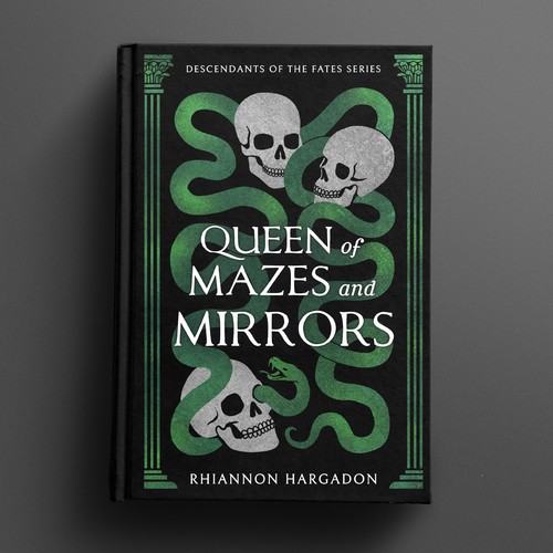 Dark fantasy book cover with the title 'Ilustrated Cover for a Dark Fantasy Series'