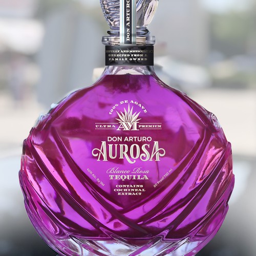 Product label with the title 'Premium Tequila Label Design'