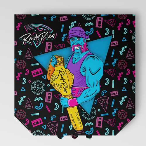 Pizza box design with the title 'Pizza Box Design'