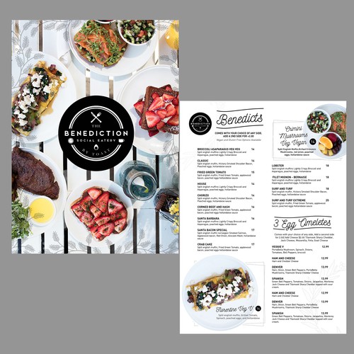 Dinner design with the title 'Breakfast Menu Design '