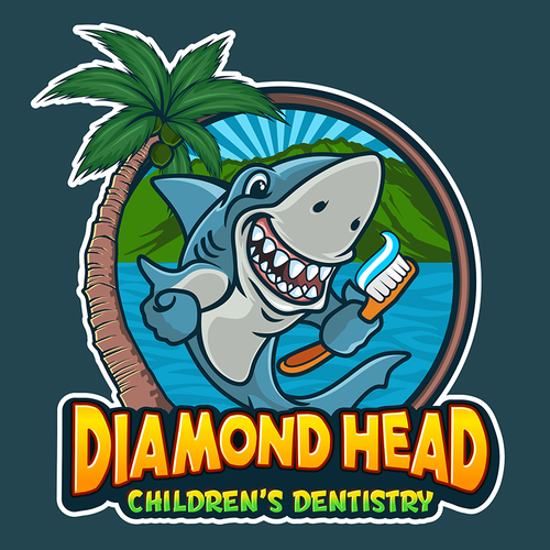 Dental logo with the title 'Fun logo for pediatric dental office'