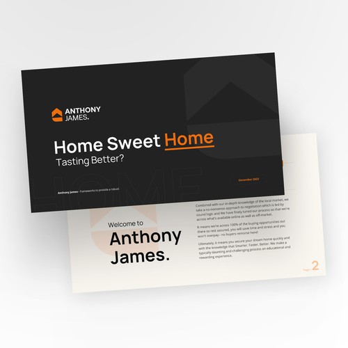 Keynote design with the title 'Modern proposal template for my home buyer's agency business'