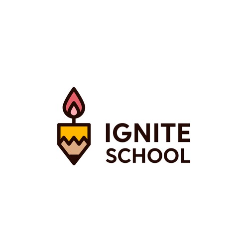 Ignite logo with the title 'Logo design'