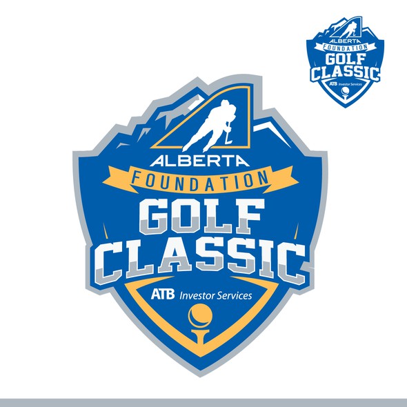 Tournament logo with the title 'bold golf classic logo'