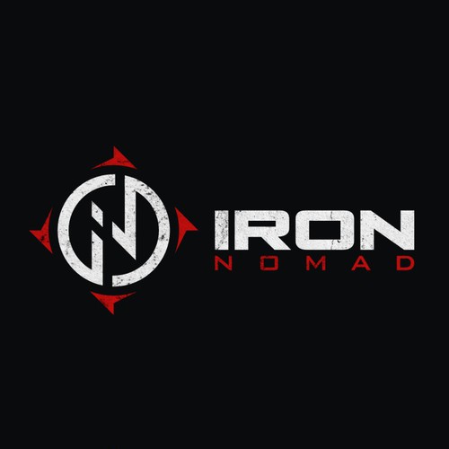 Compass logo with the title 'Iron Nomad Logo design'
