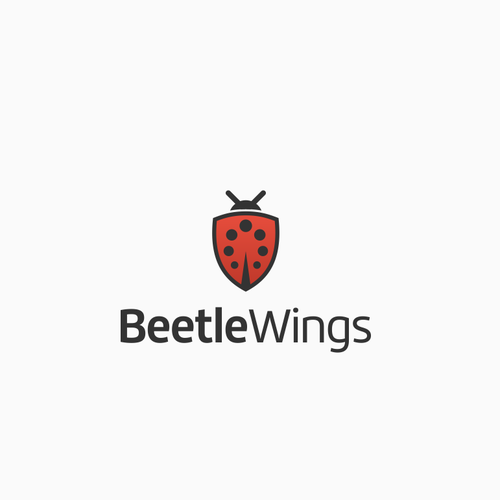 Phone logo with the title 'Simple character yet meaningful logo for BeetleWings'