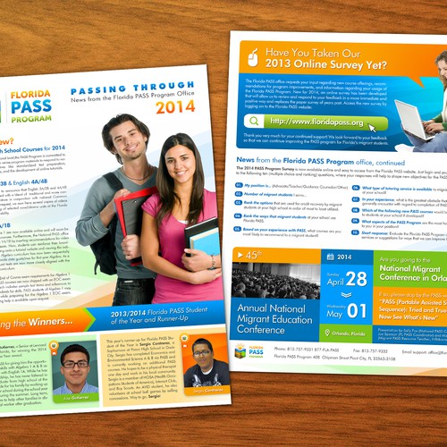 Handout design with the title 'Create a Flyer for Florida PASS'