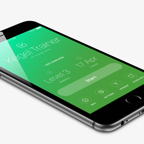 Uncluttered design with the title 'Fitness app UI concept'