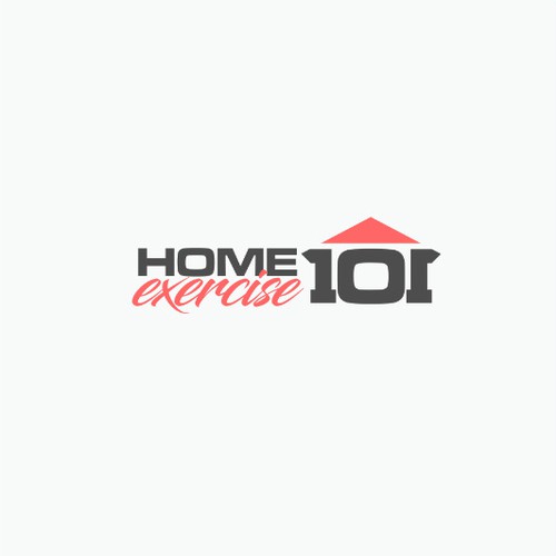 Workout logo with the title 'Home Exercise 101 Logo'