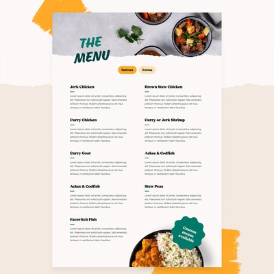 Tropical Vibes & Authentic Flavors – Jamaican Catering Website Design