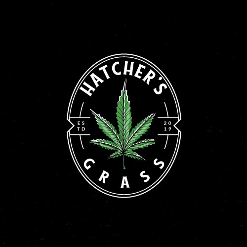 Grass design with the title 'Hatcher's Grass Logo Design'