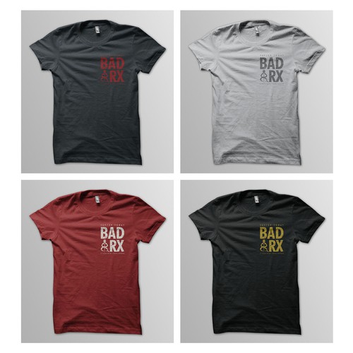 Fitness t-shirt with the title 'WINNER : BADRX TEES CONTEST'