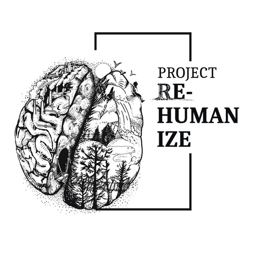 Brain design with the title 'Project Re-Humanize'