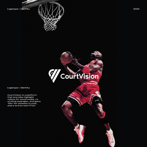 Basketball design with the title 'Sports logo'