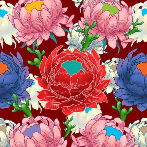 Designer artwork with the title 'Flower Pattern'