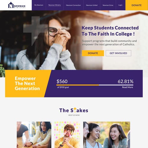 Nonprofit website with the title 'Design a Non-Profit Website'