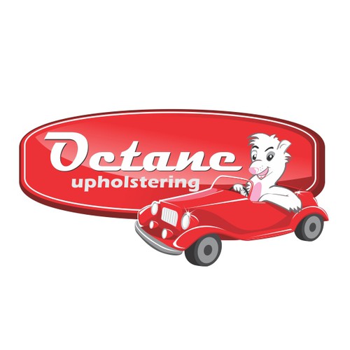 Driving logo with the title 'Logo for Octane Upholstering'
