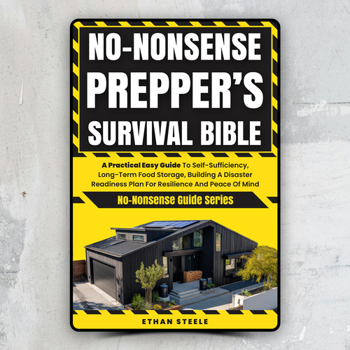 Emergency design with the title 'Bold, Clean Cover for a Realistic Urban Prepping Book'