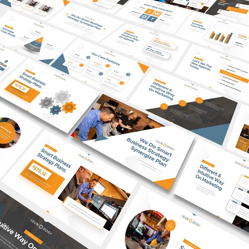 Keynote design with the title 'PowerPoint Presentation Package'