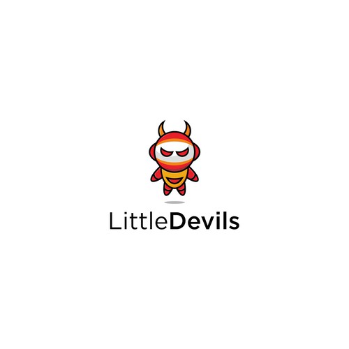 Devil logo with the title 'LITTLE DEVILS logo concept'