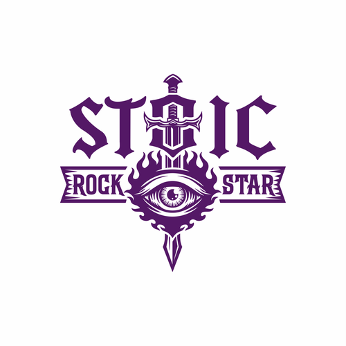 Band design with the title 'Winner of "Stoic Rockstar" Contest'